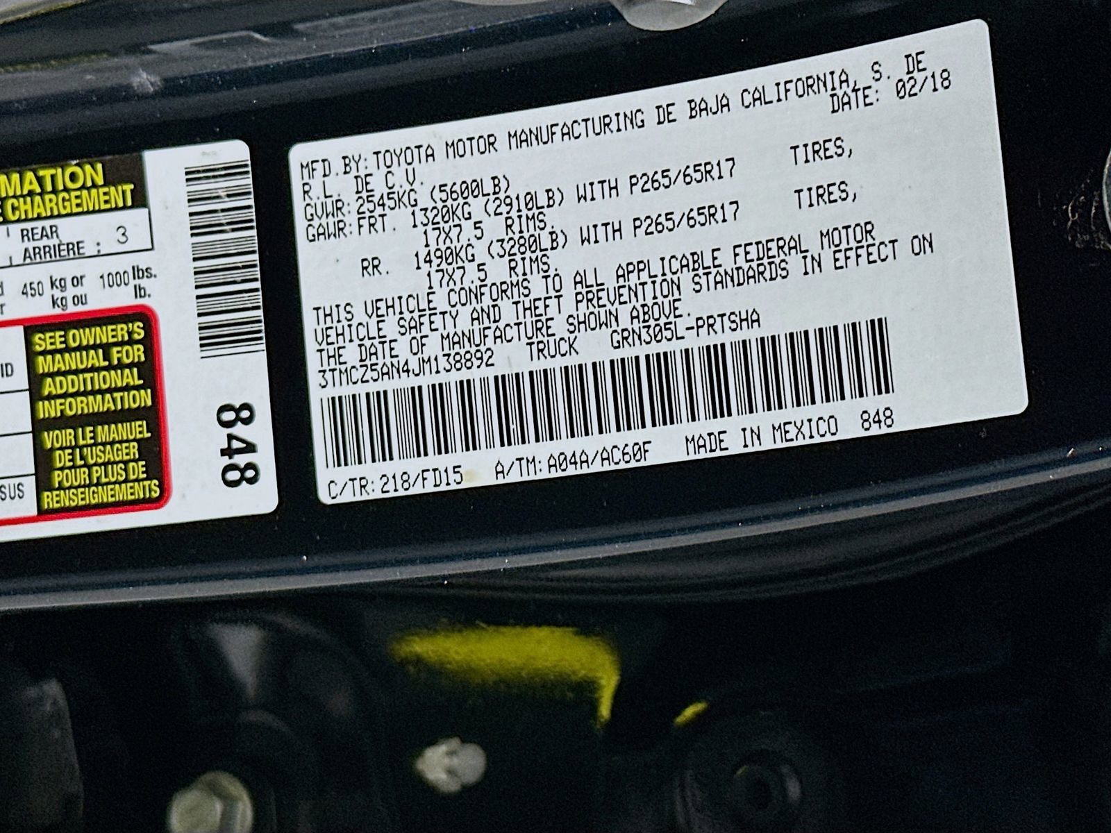 Used 2018 Toyota Tacoma TRD Sport AWD/4WD image 30