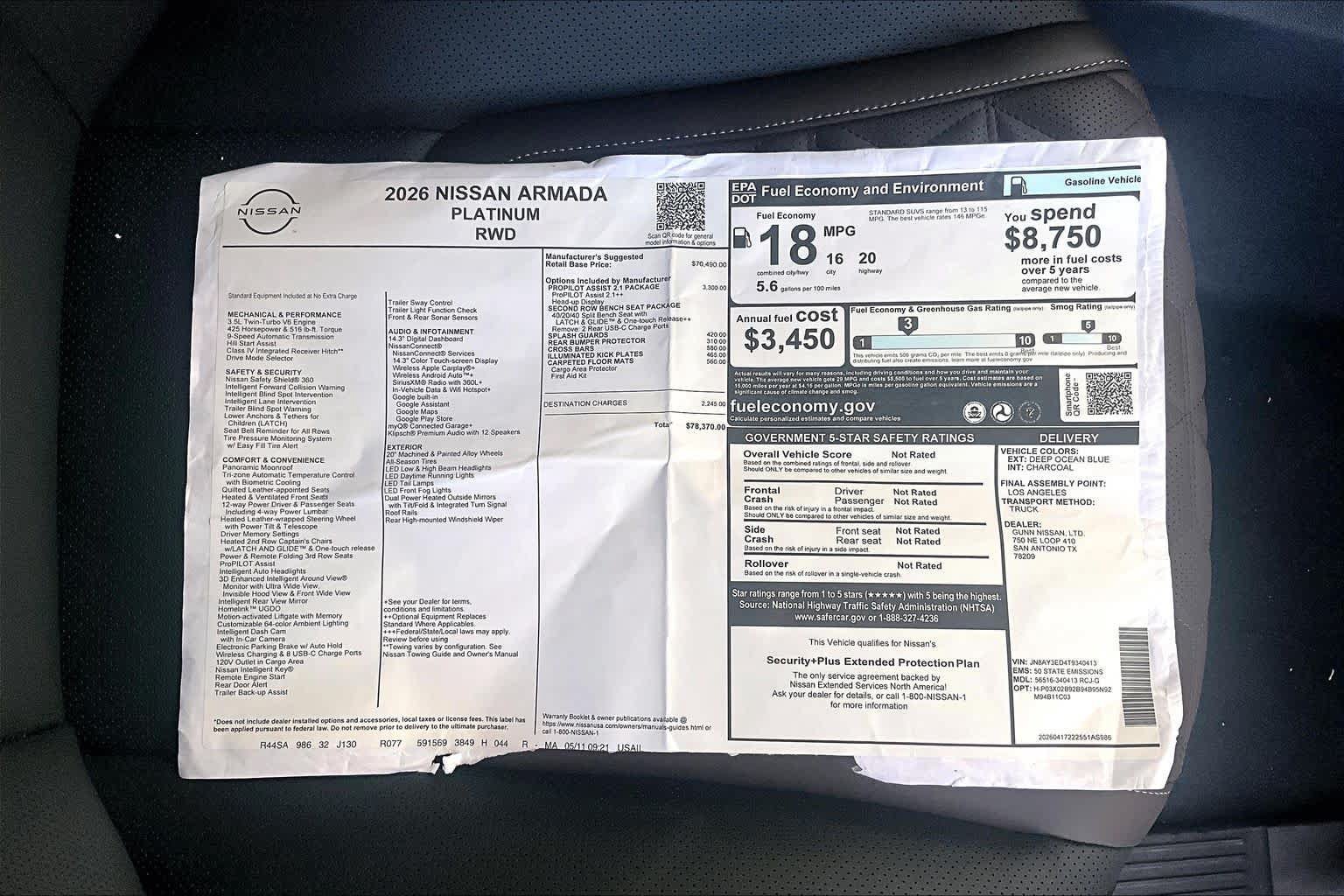 New 2026 Nissan Armada Platinum RWD image 19