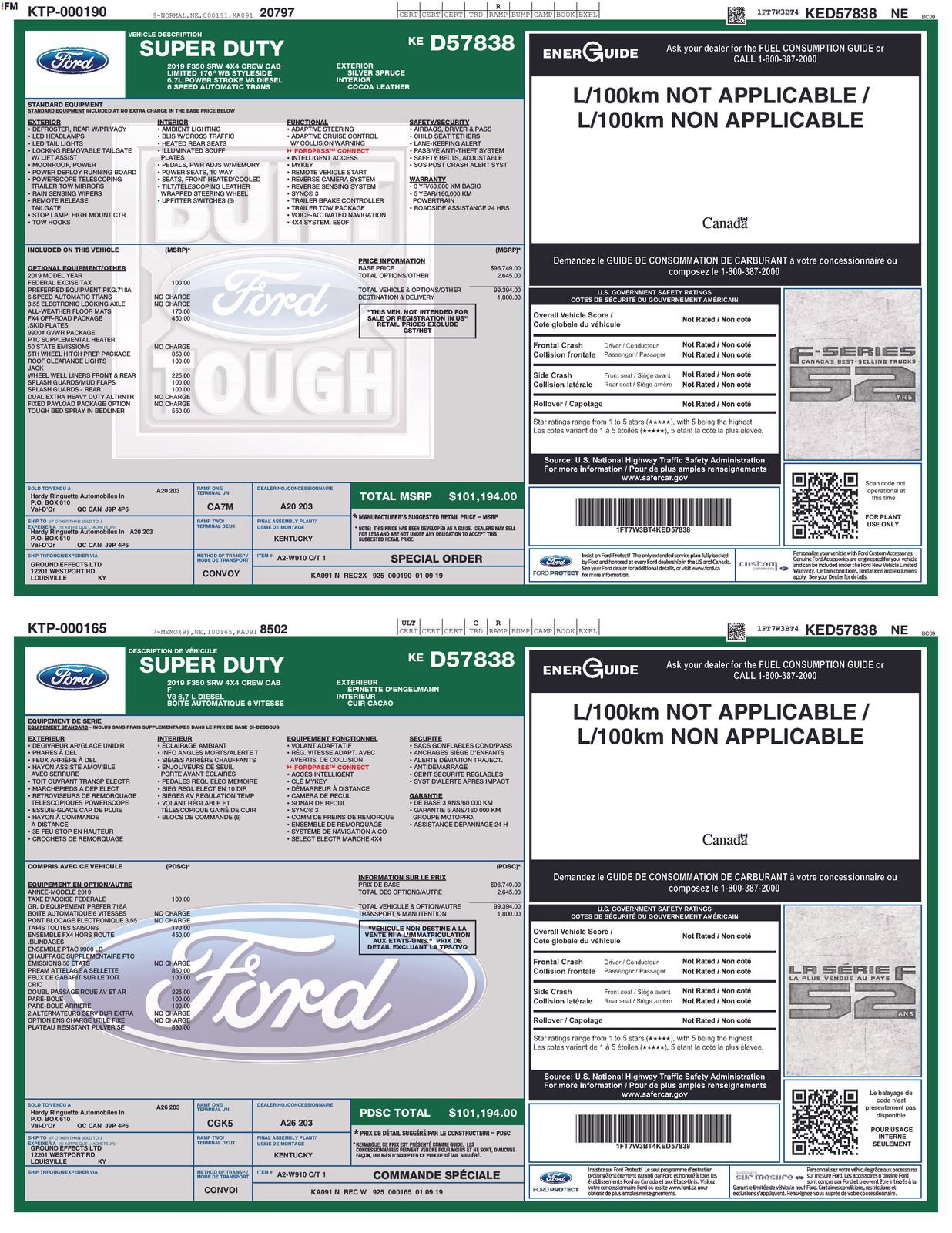 Used 2019 Ford F350 Limited AWD/4WD image 4