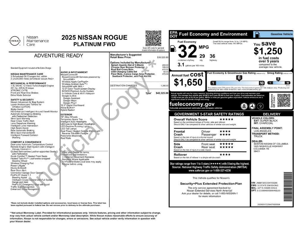 Used 2025 Nissan Rogue Platinum image 46