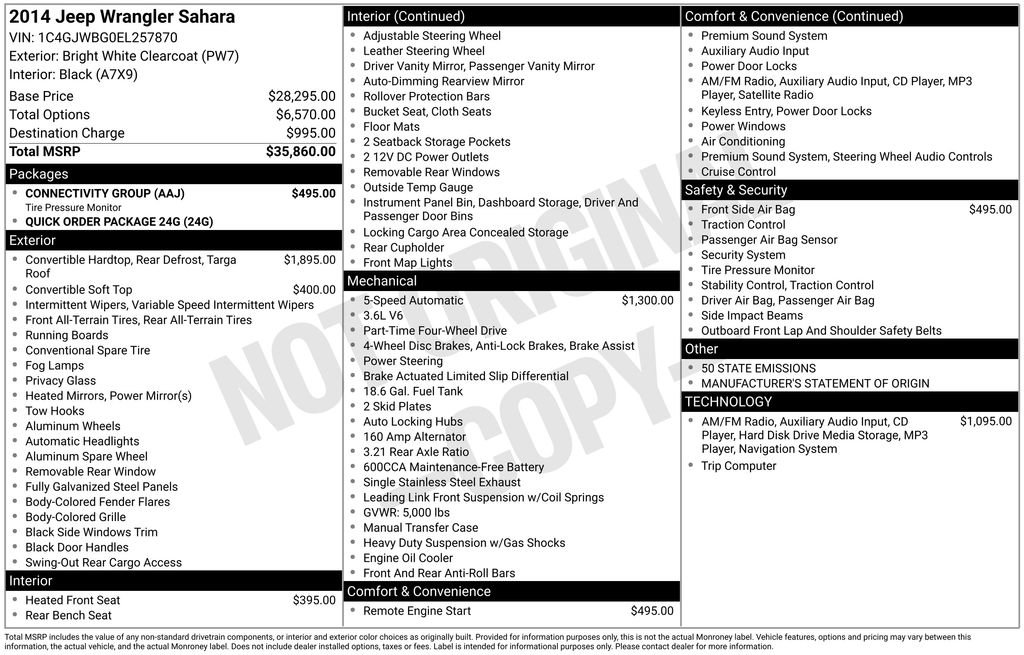 Used 2014 Jeep Wrangler Sahara w/ Connectivity Group image 8