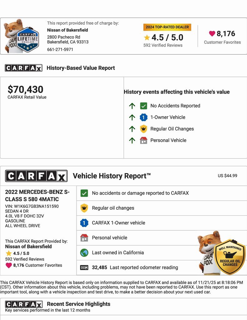 Used 2022 Mercedes-Benz S 580 4MATIC Sedan w/ AMG Line Package image 27