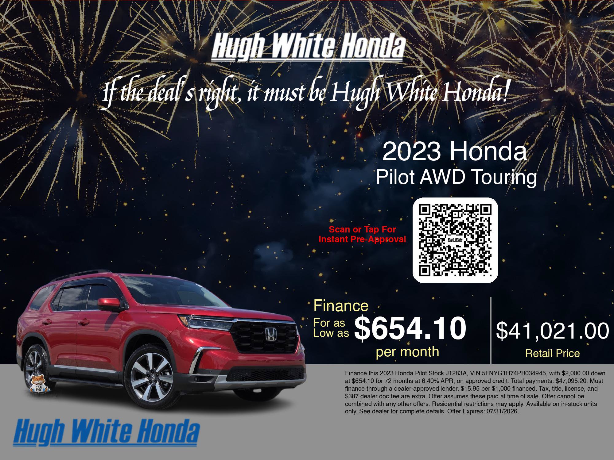 Used 2023 Honda Pilot Touring image 3