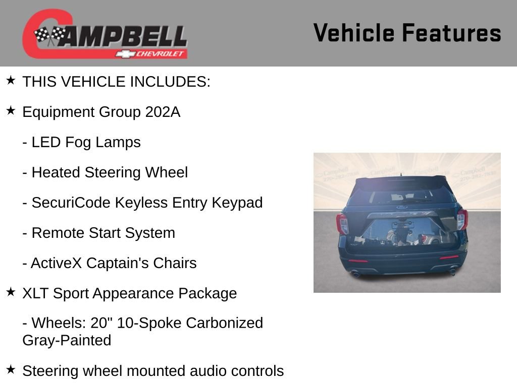 Used 2022 Ford Explorer XLT w/ Equipment Group 202A image 5