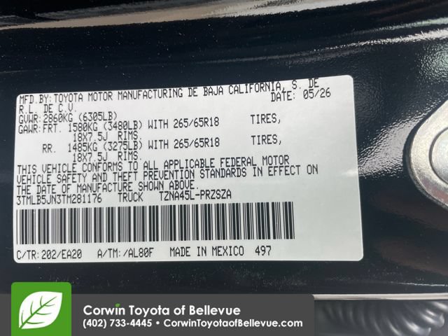 New 2026 Toyota Tacoma TRD Off-Road AWD/4WD image 23