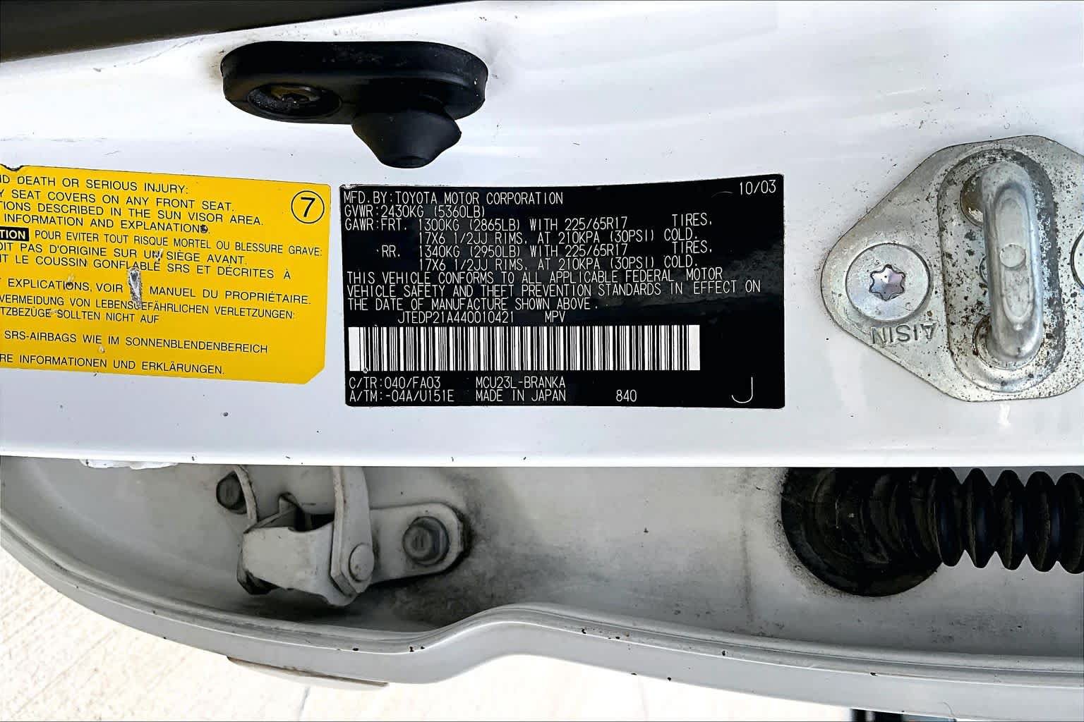 Used 2004 Toyota Highlander Limited FWD image 33