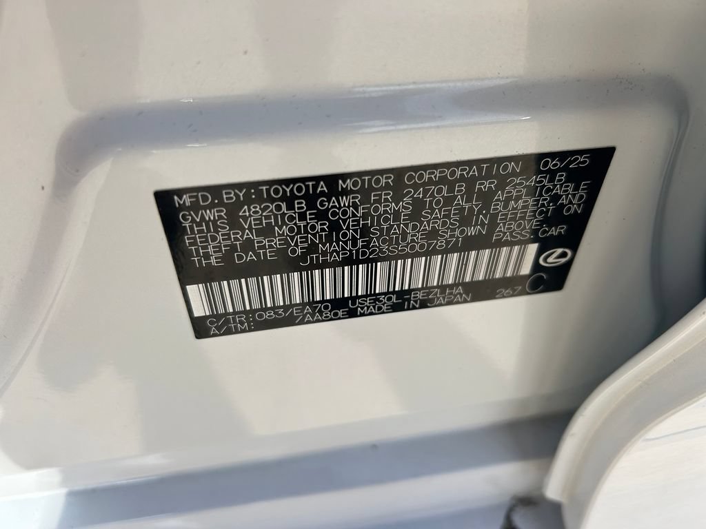 Used 2025 Lexus IS 500 RWD image 10