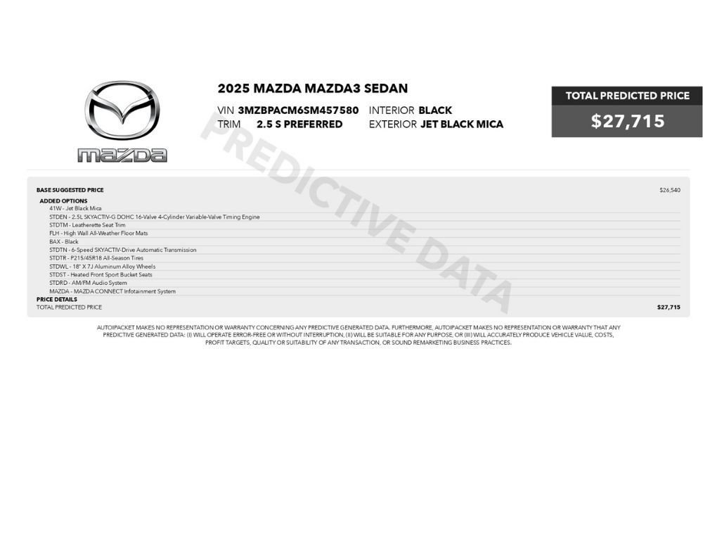 Used 2025 MAZDA MAZDA3 s FWD image 2