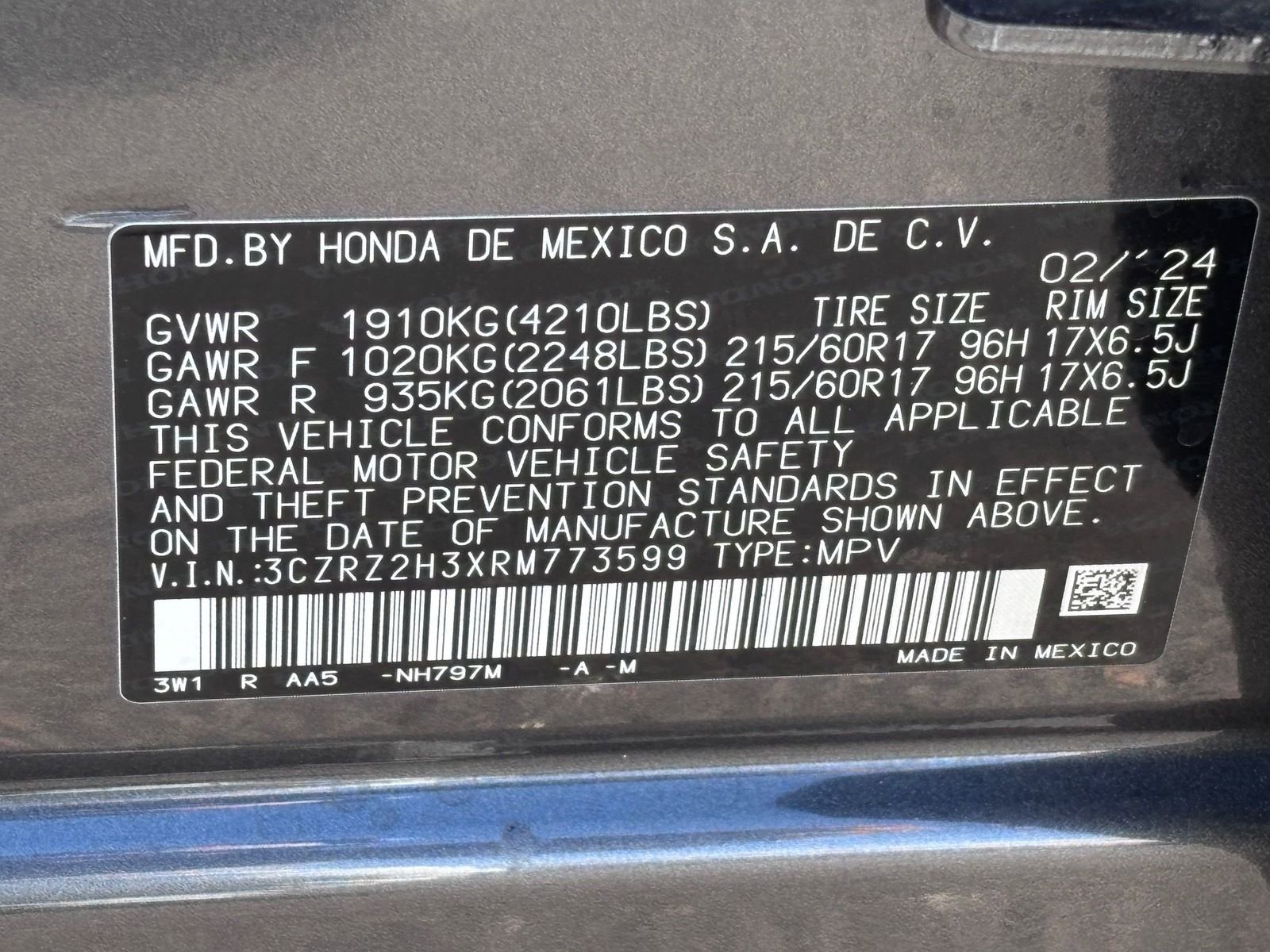 Certified 2024 Honda HR-V LX image 33