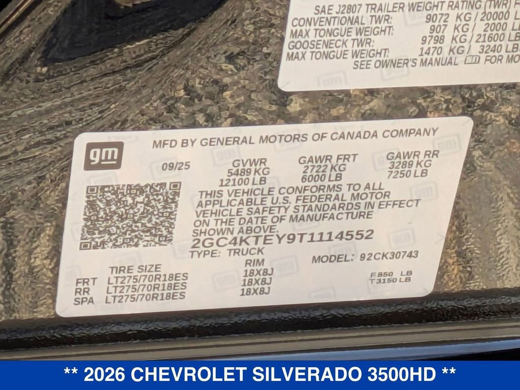 New 2026 Chevrolet Silverado 3500 LT w/ All Star Edition AWD/4WD image 41