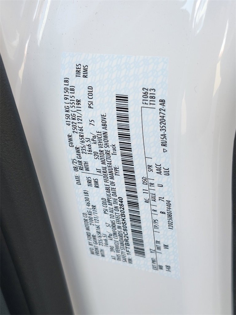 New 2025 Ford Transit 250 148 Medium Roof Extended AWD w/ Load Area Protection Package image 23