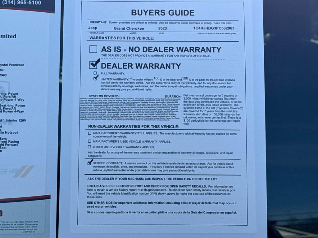 Certified 2023 Jeep Grand Cherokee Limited w/ Black Appearance Package image 26