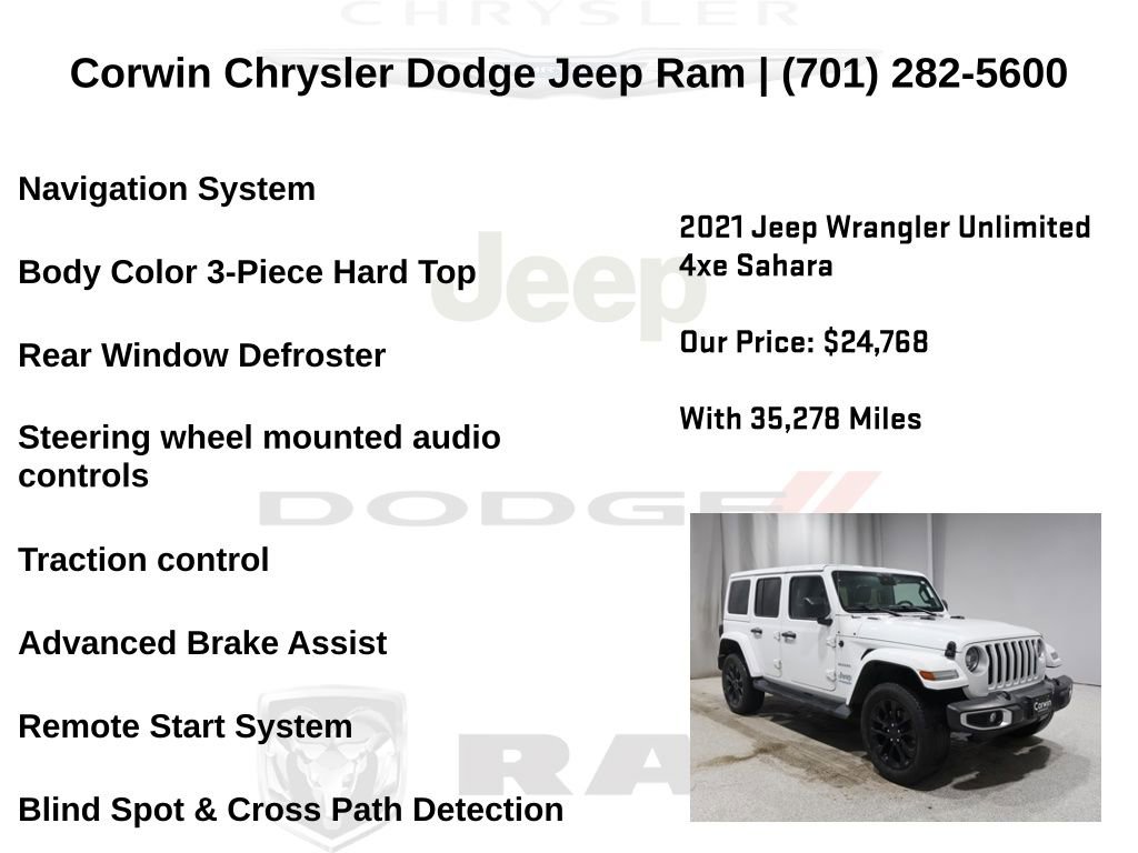 Certified 2021 Jeep Wrangler Unlimited Sahara w/ Cold Weather Group image 27