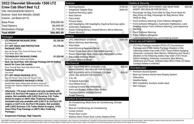 Used 2022 Chevrolet Silverado 1500 LTZ w/ LTZ Premium Package AWD/4WD image 27