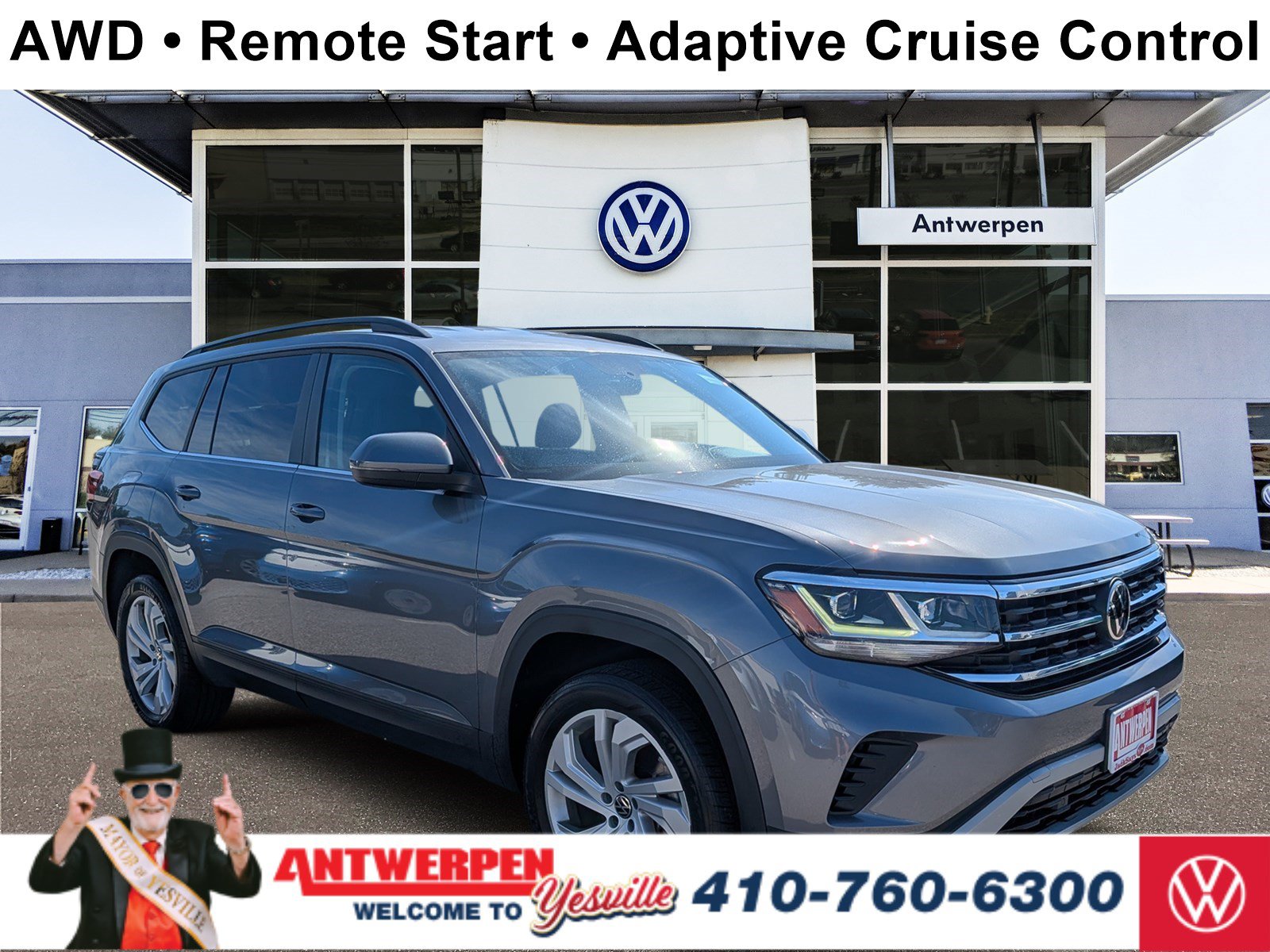 Used 2023 Volkswagen Atlas SE AWD/4WD image 1
