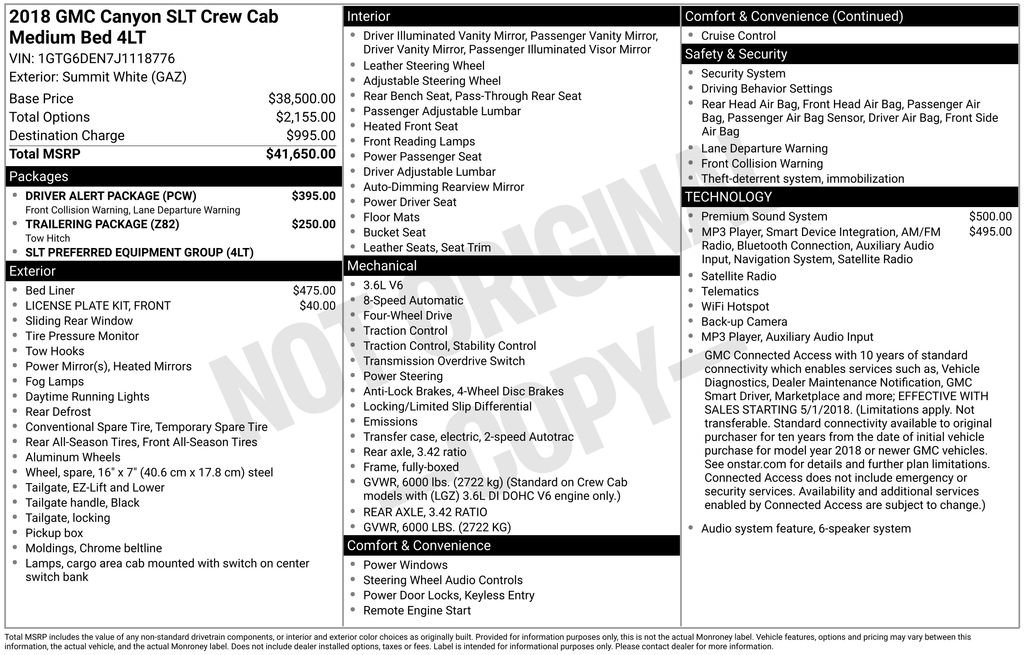 Used 2018 GMC Canyon SLT w/ Driver Alert Package AWD/4WD video 2