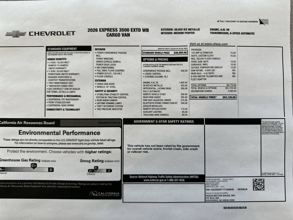 New 2026 Chevrolet Express 3500 Extended w/ Driver Convenience Package RWD image 40