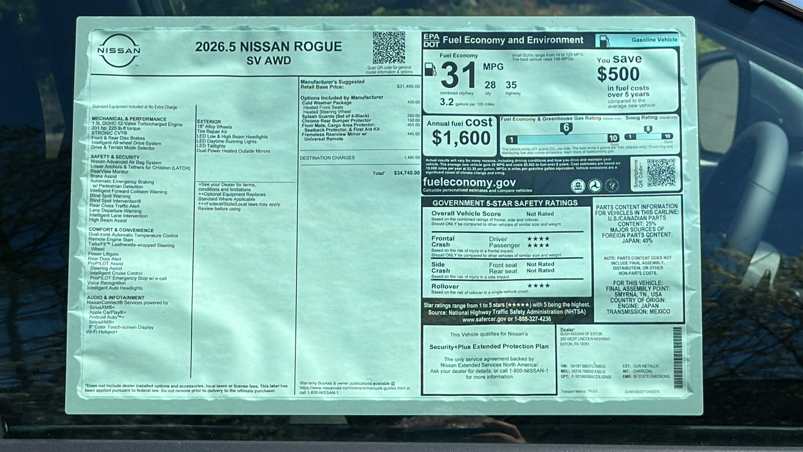 New 2026 Nissan Rogue SV w/ Cold Weather Package AWD/4WD image 11