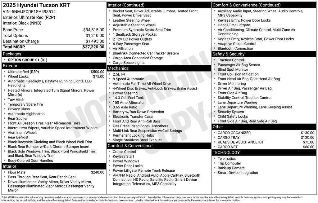 New 2025 Hyundai Tucson XRT image 31