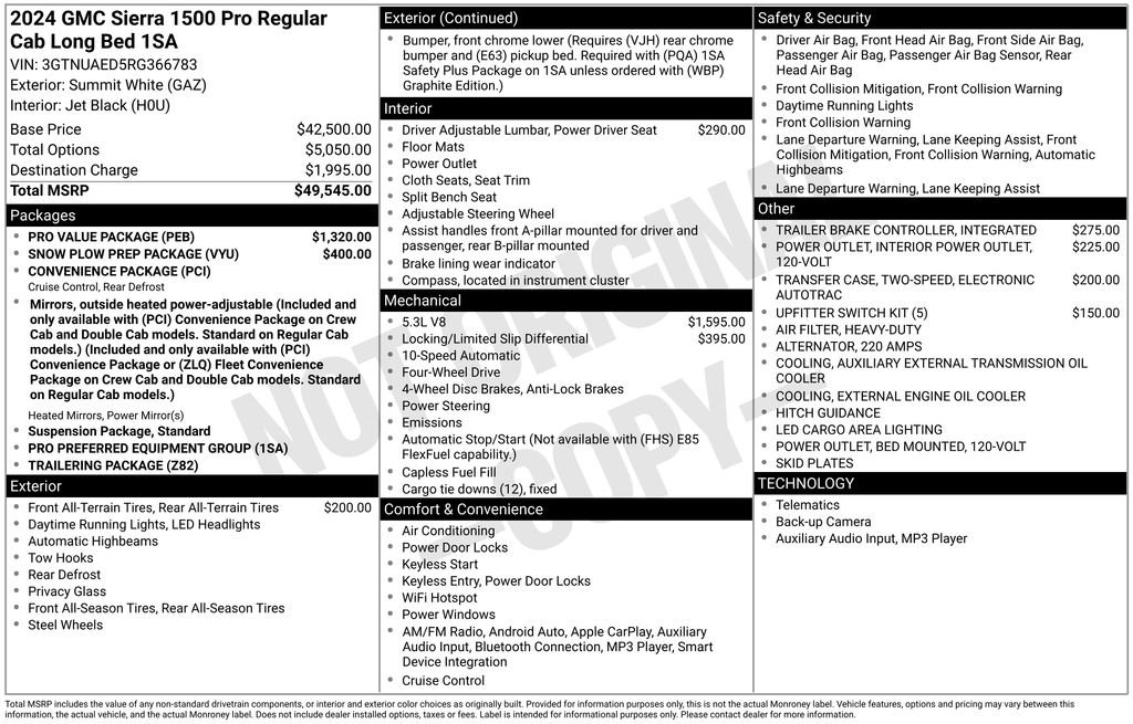 Used 2024 GMC Sierra 1500 Pro w/ Pro Value Package image 4