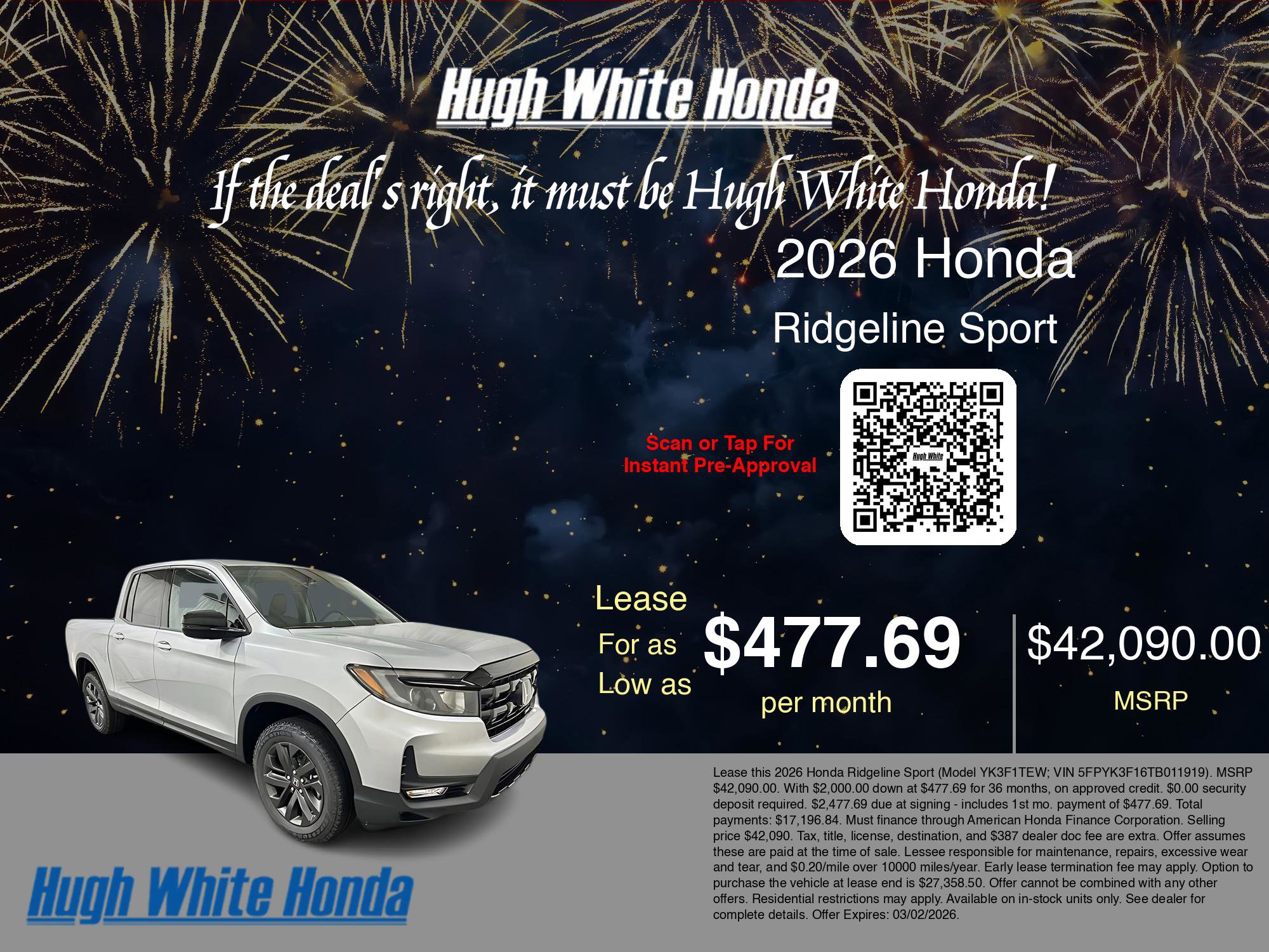 New 2026 Honda Ridgeline Sport image 3