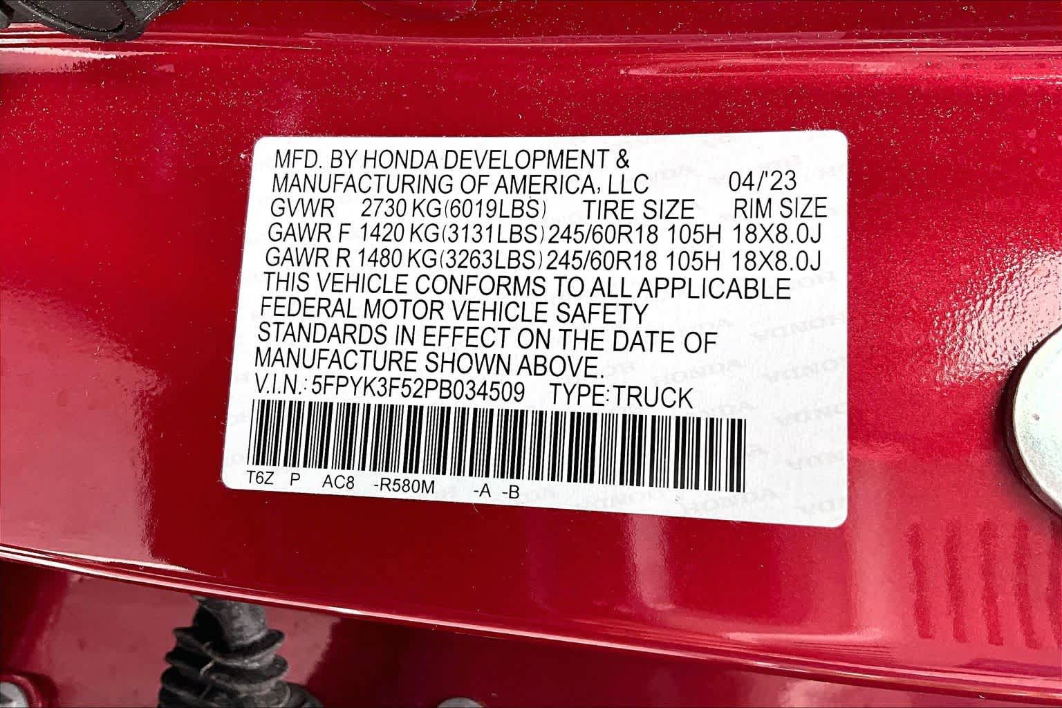 Used 2023 Honda Ridgeline RTL image 32