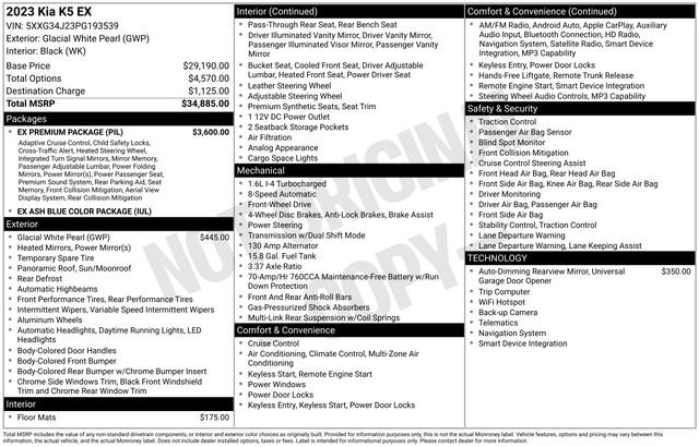 Used 2023 Kia K5 EX w/ EX Premium Package image 4