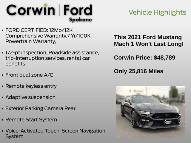 Used 2021 Ford Mustang Mach 1 RWD image 7