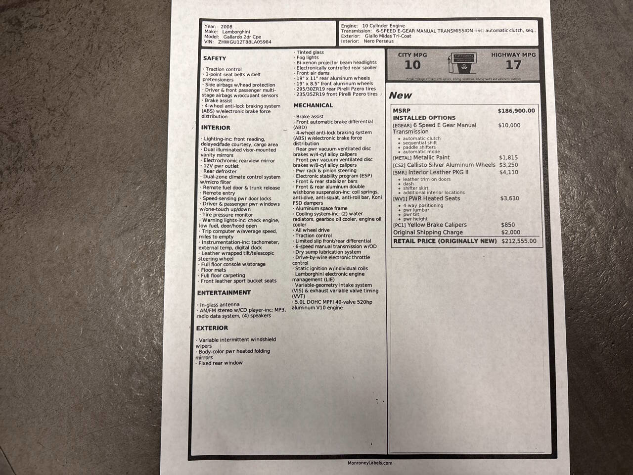 Used 2008 Lamborghini Gallardo image 2