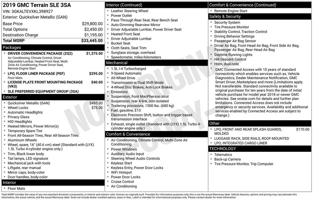 Used 2019 GMC Terrain SLE w/ Driver Convenience Package image 5