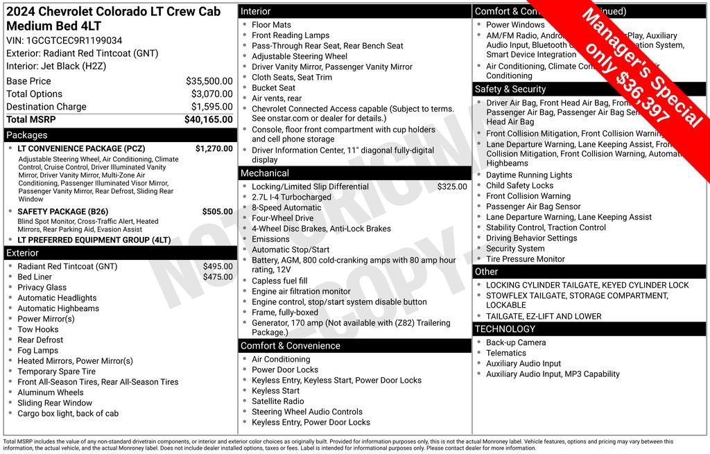 Used 2024 Chevrolet Colorado LT w/ LT Convenience Package AWD/4WD image 25