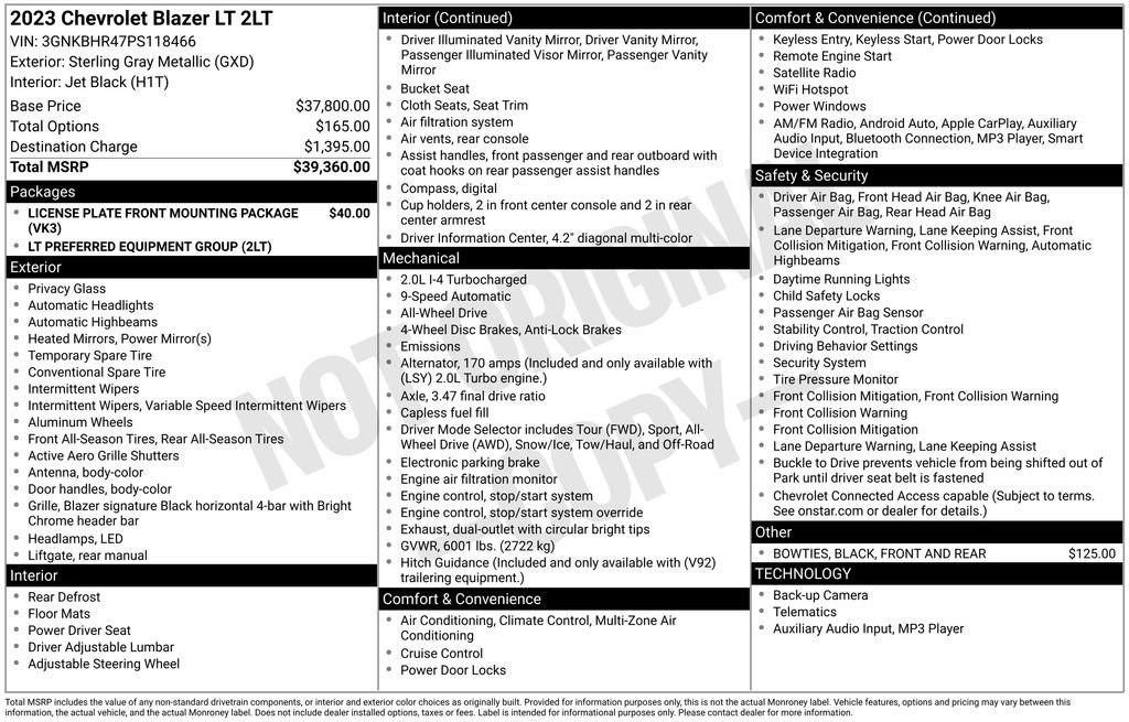 Used 2023 Chevrolet Blazer LT image 40