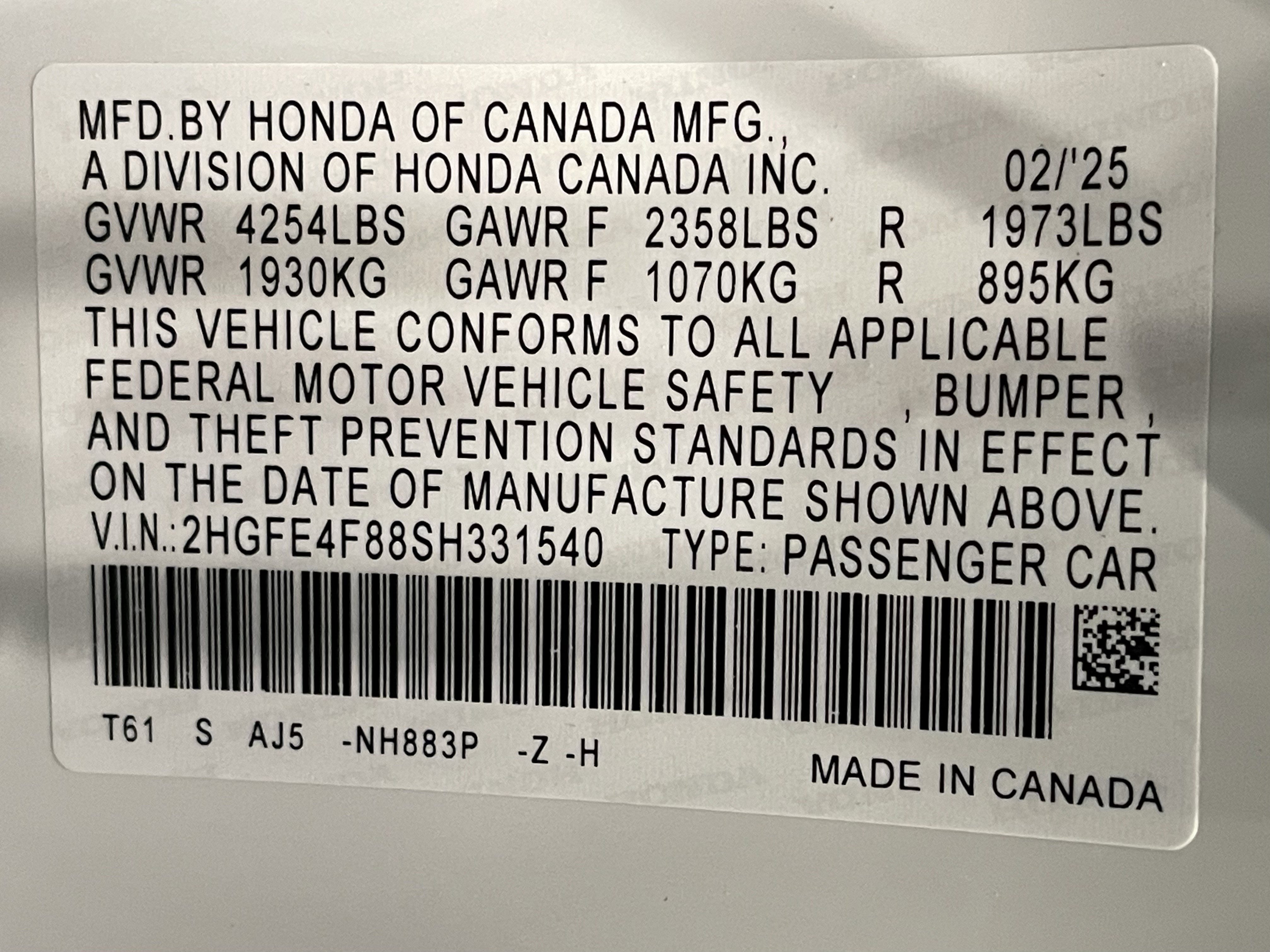 Used 2025 Honda Civic Sport image 26