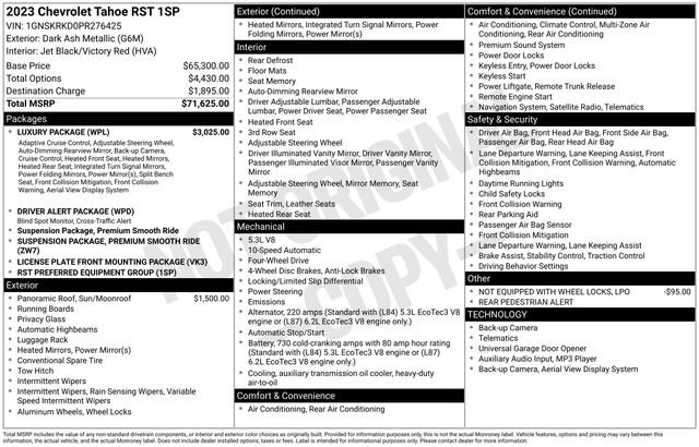 Certified 2023 Chevrolet Tahoe RST w/ Luxury Package image 36