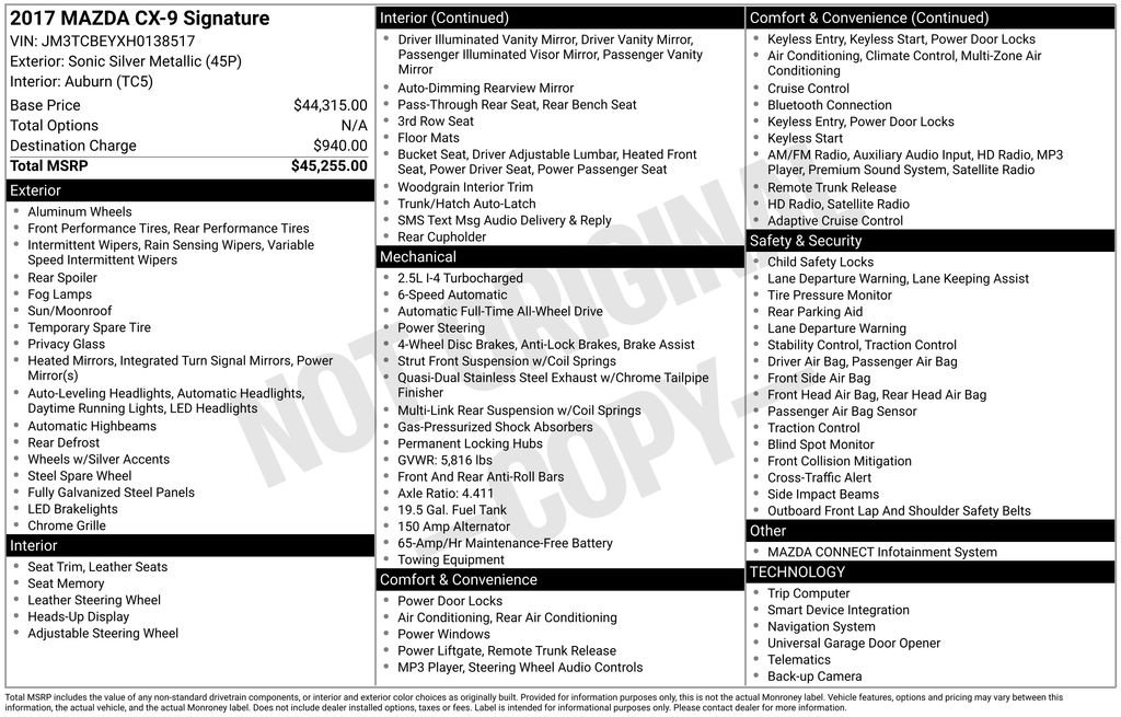 Used 2017 MAZDA CX-9 Signature image 6
