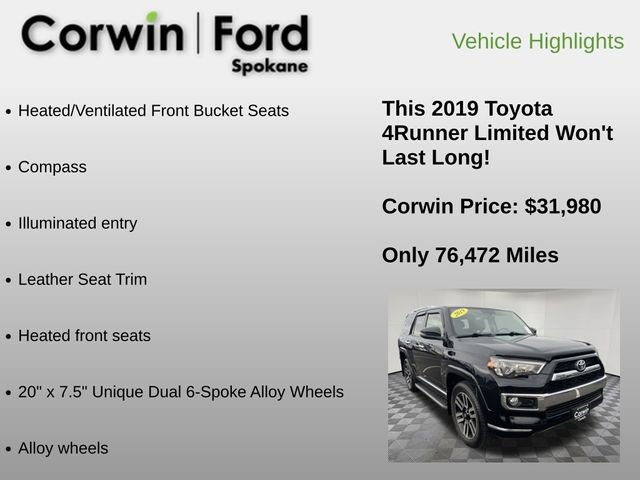 Used 2019 Toyota 4Runner Limited image 18