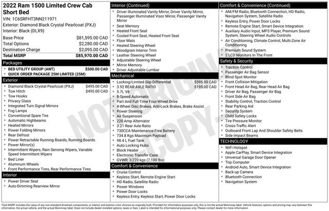Used 2022 RAM 1500 Limited w/ Bed Utility Group image 23
