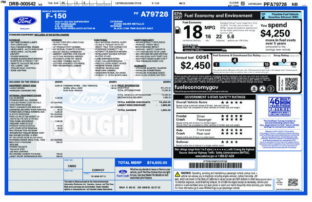 Certified 2023 Ford F150 Lariat w/ Equipment Group 502A High AWD/4WD image 38
