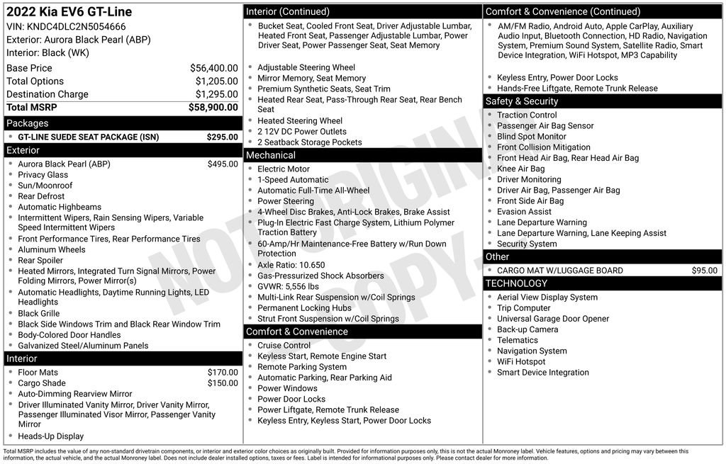 Used 2022 Kia EV6 GT-Line w/ GT-Line Suede Seat Package image 38