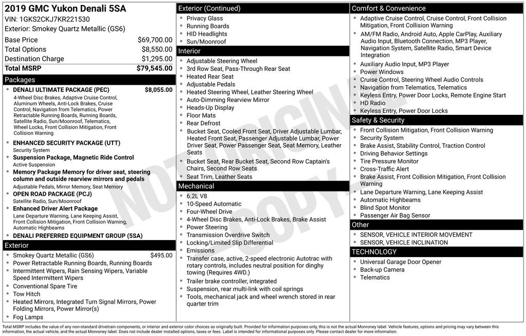 Used 2019 GMC Yukon Denali w/ Denali Ultimate Package image 13