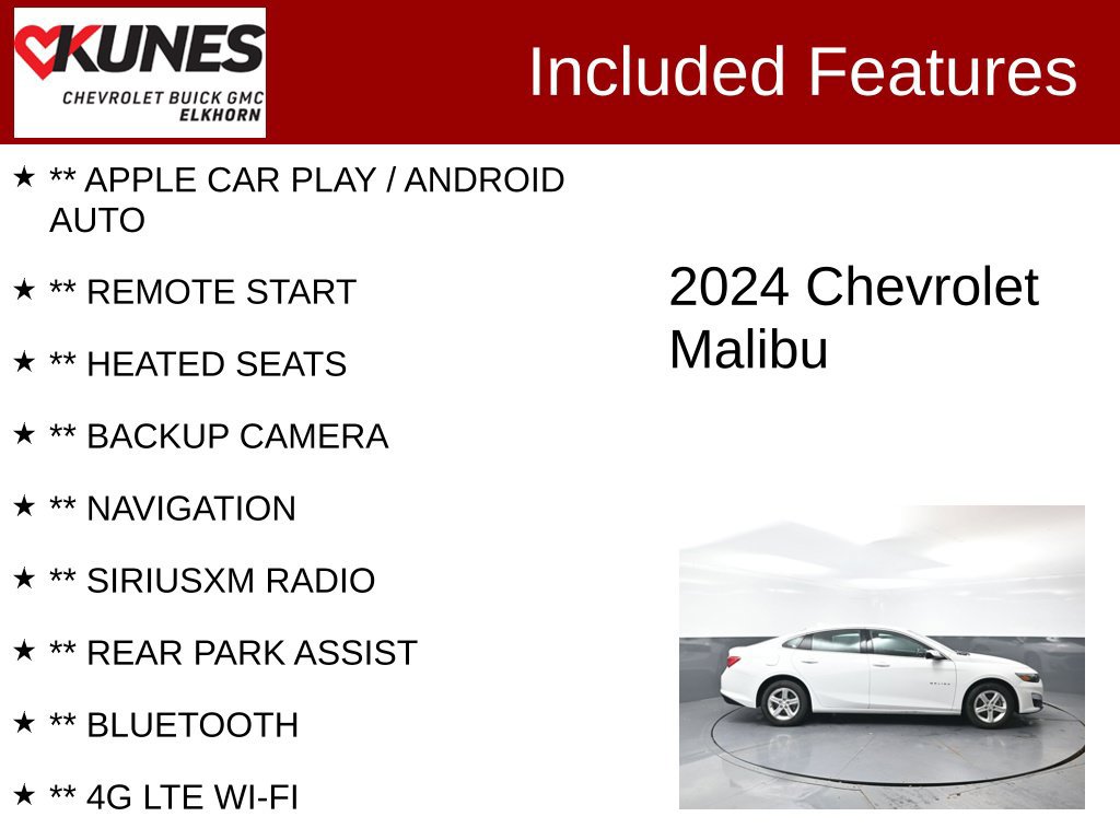Used 2024 Chevrolet Malibu LT FWD image 2
