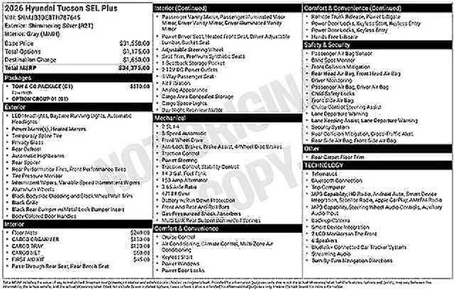 New 2026 Hyundai Tucson SEL Plus w/ Tow & Go Package FWD image 14