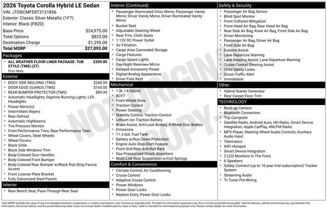 Certified 2026 Toyota Corolla LE FWD image 28