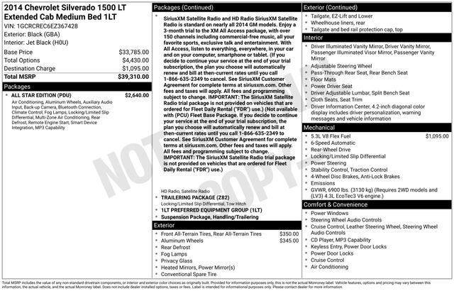 Used 2014 Chevrolet Silverado 1500 LT w/ All Star Edition RWD image 27