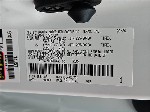 New 2026 Toyota Tundra Platinum w/ TRD Off-Road Package AWD/4WD image 17