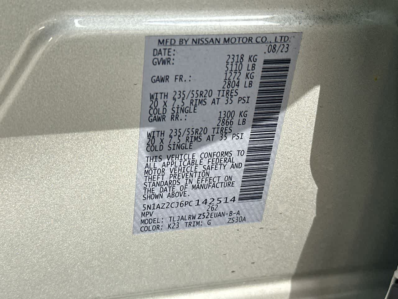 Used 2023 Nissan Murano SL w/ SL Moonroof Package FWD image 29