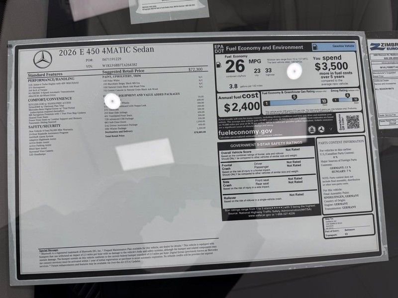 New 2026 Mercedes-Benz E 450 4MATIC Sedan image 4