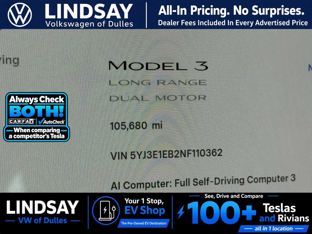 Used 2022 Tesla Model 3 Long Range AWD/4WD image 28