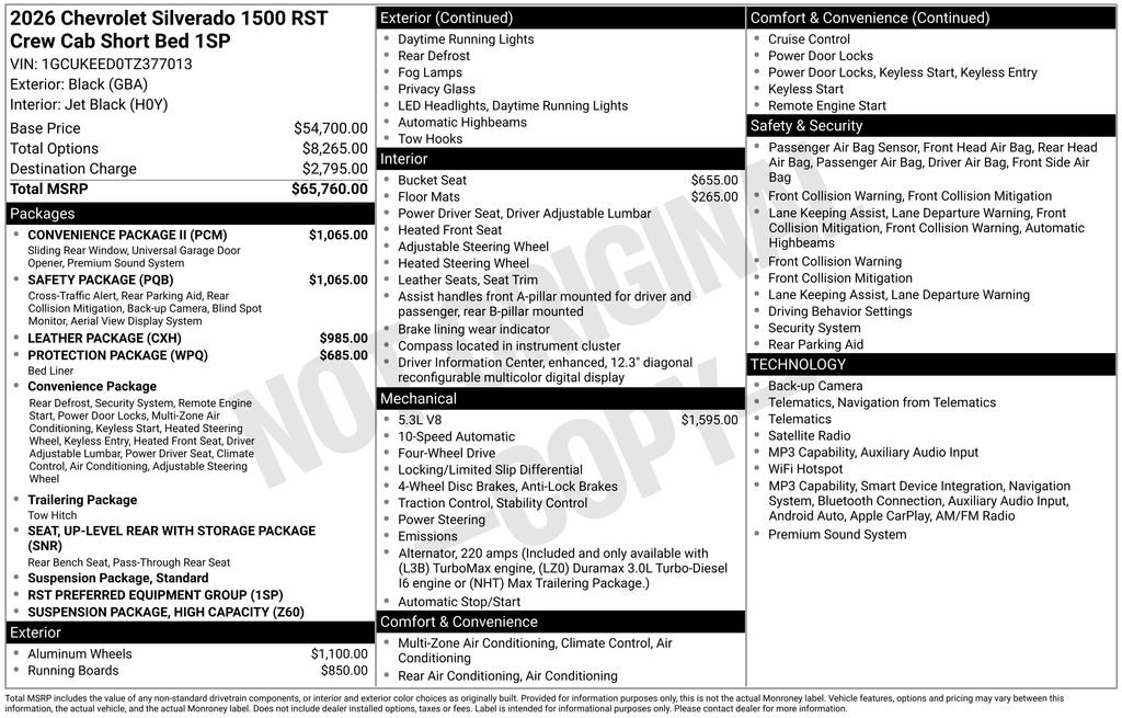 Used 2026 Chevrolet Silverado 1500 RST w/ Safety Package AWD/4WD image 43
