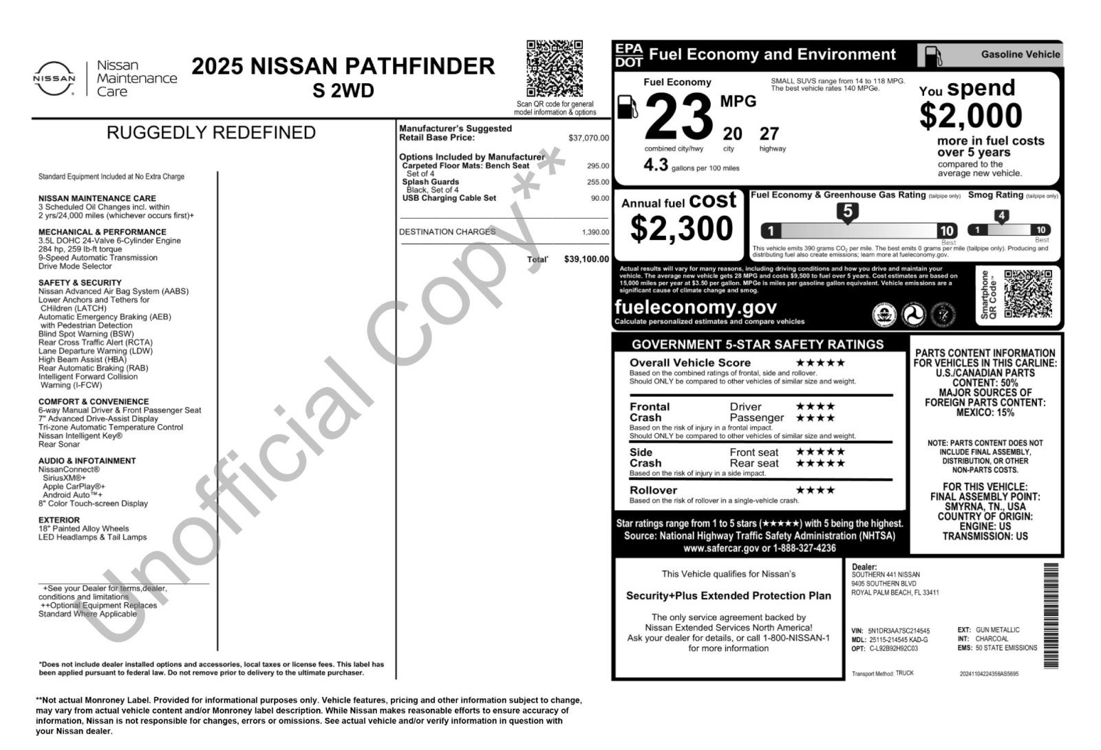Used 2025 Nissan Pathfinder S FWD image 50